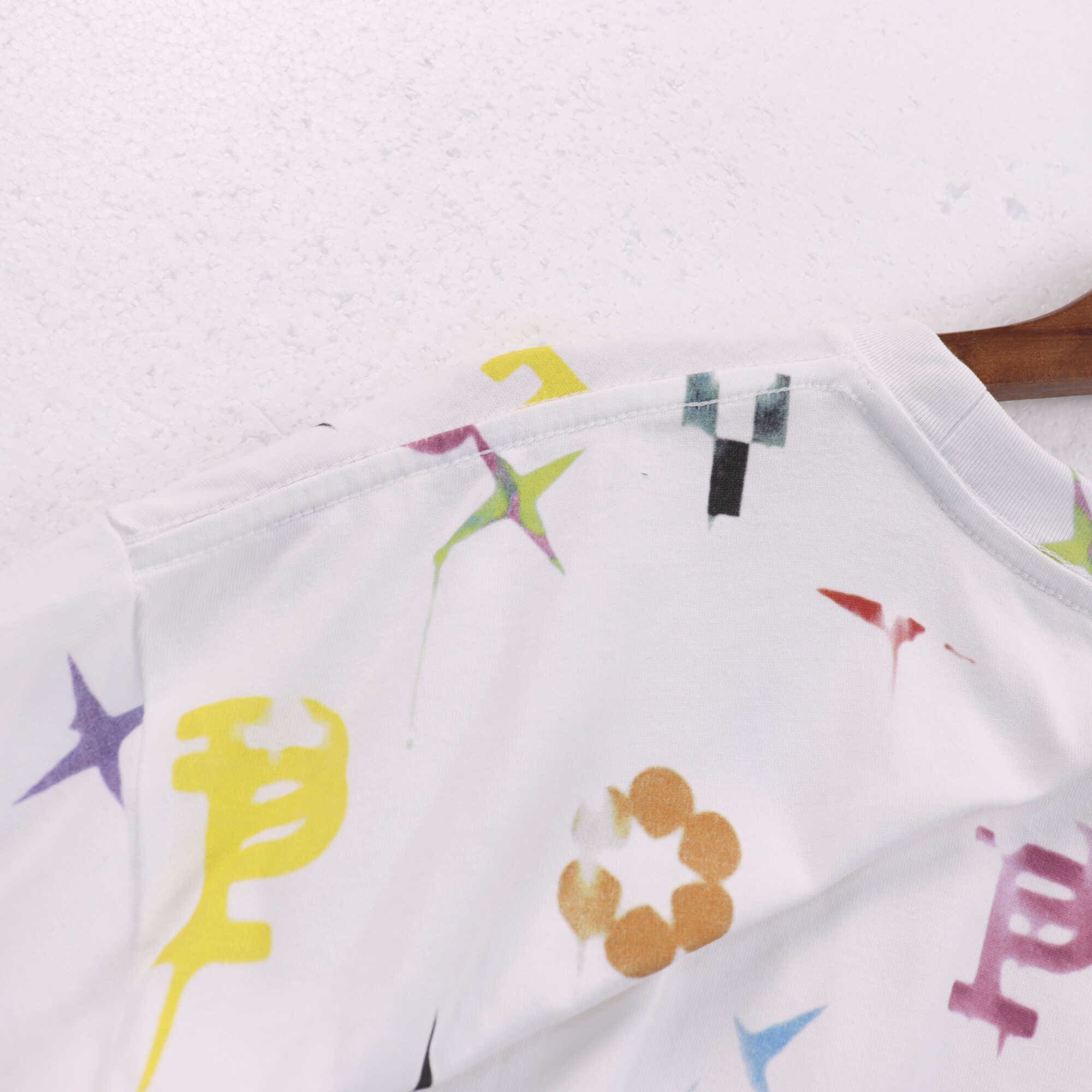 pu*re b*and splash paint printed short sleeve t-shirt for couples