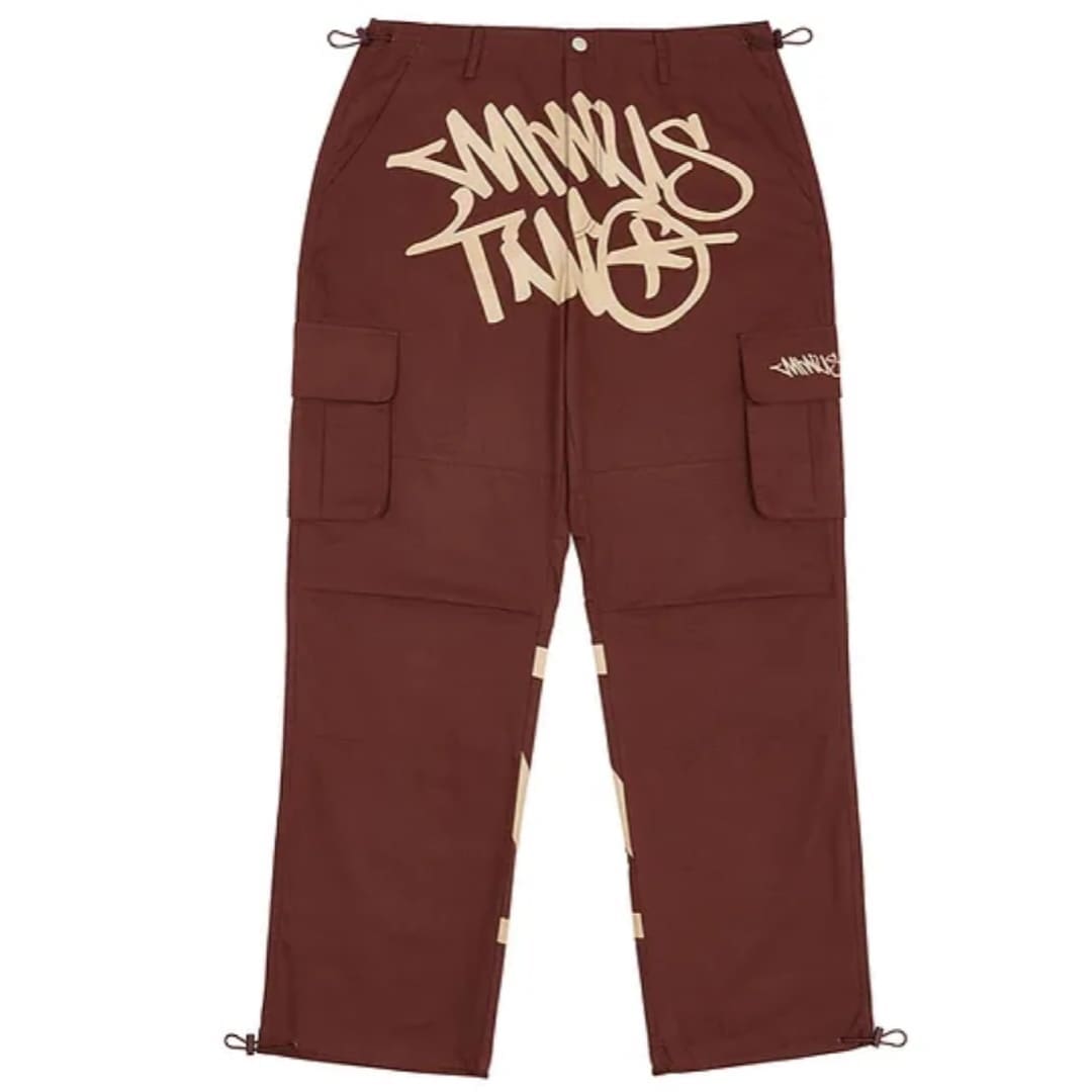 Minus Two Cargo Pants Casual Straight-Leg Loose Fit Hip Hop Star Style D