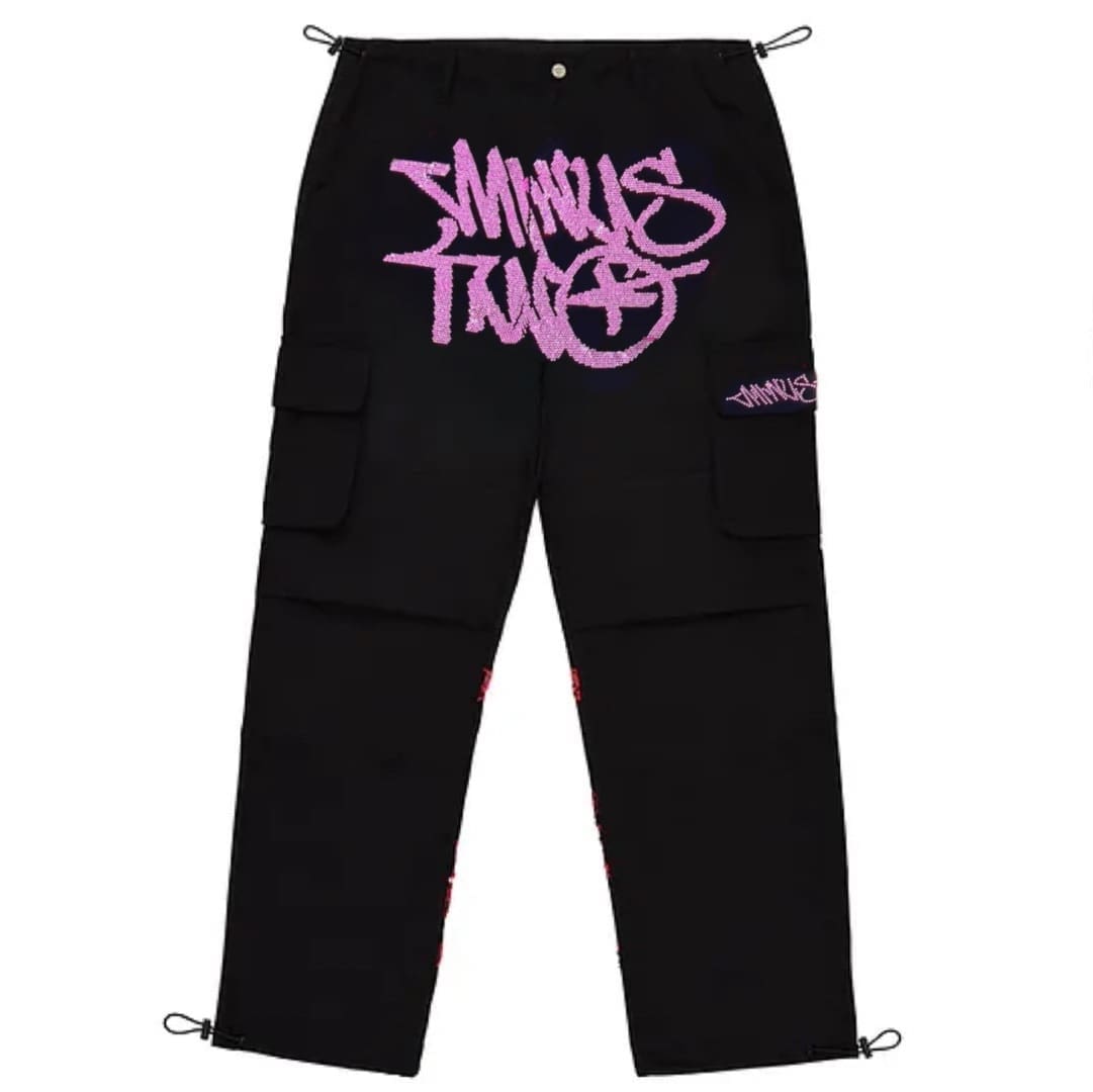 Minus Two Cargo Pants Casual Straight-Leg Loose Fit Hip Hop Star Style C