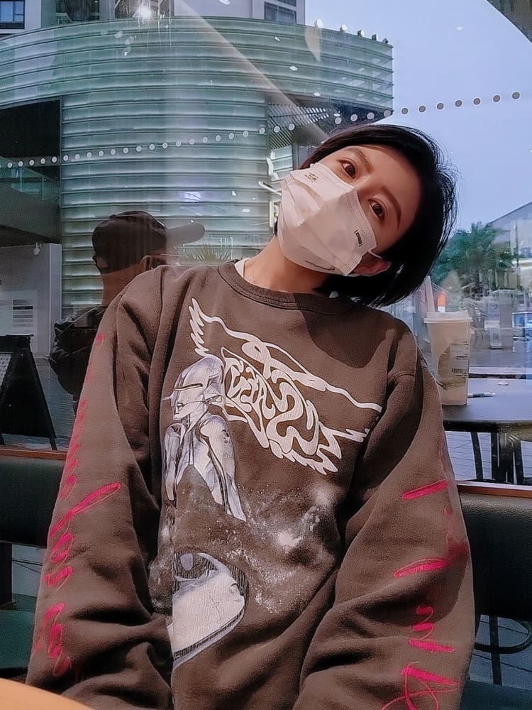 Saint Michael Kongshan Ji Retro Fleece-Lined Crew Neck Sweater for Men