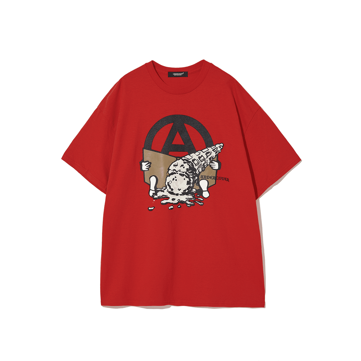 Undercover Ice Cream Bear Print Special Design Short Sleeve T-Shirt for Men and Women