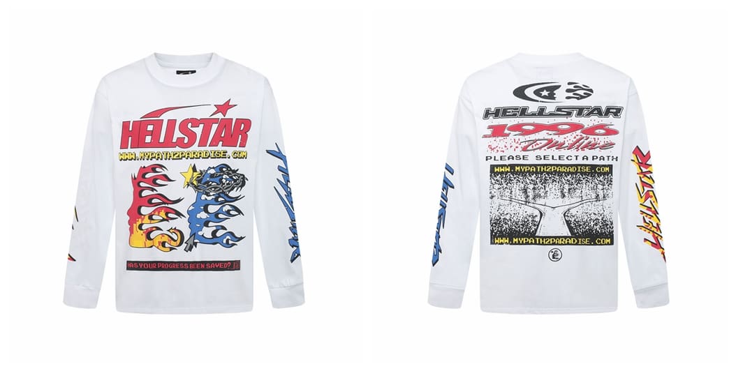 H*lst*r european and american high street fashion hip hop fashion brand men’s and women’s printed loose cotton crew neck bottoming shirt long sleeve t-shirt ins