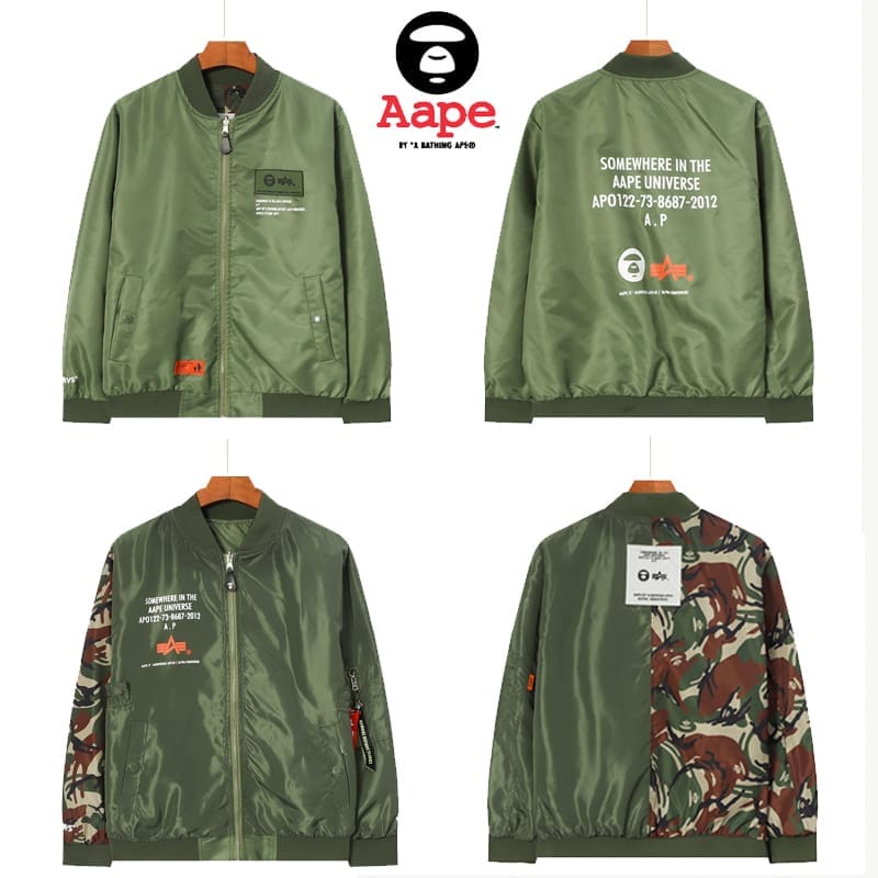 AAPE Camouflage Cotton Sweatpants for Men and Women