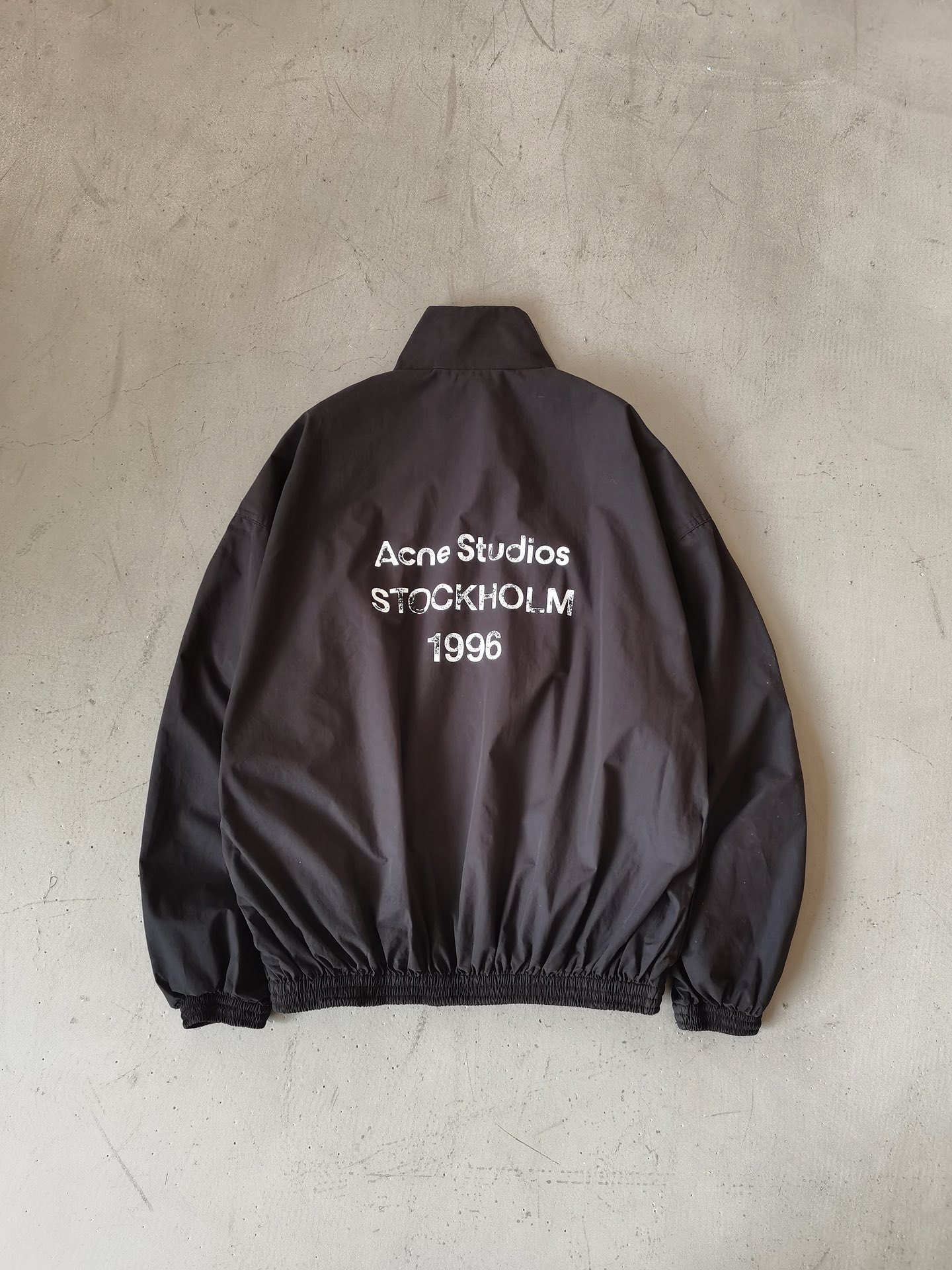 AS 24SS autumn and winter new back letters 1996 distressed broken ring wind printed jacket coat