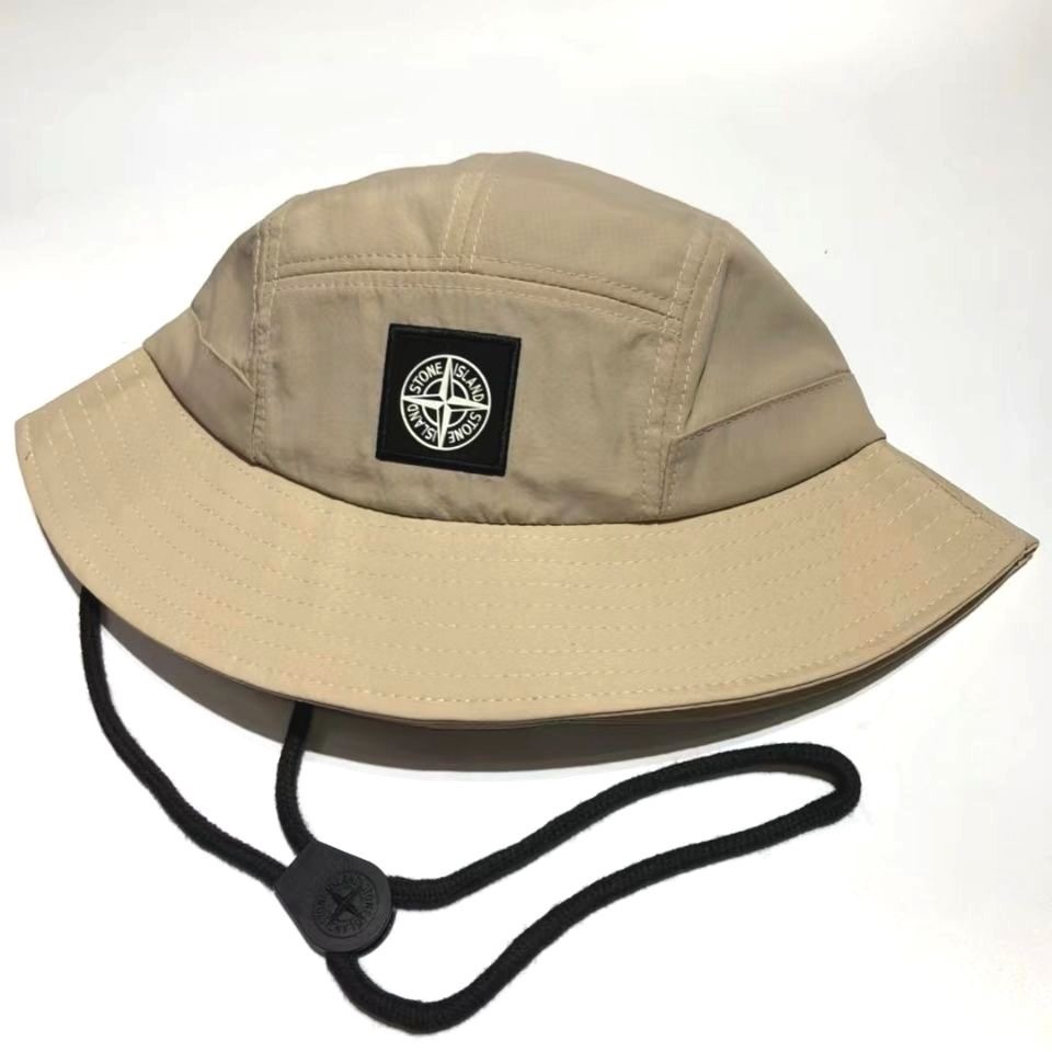 Stone Island men’s and women’s trendy fashion fisherman hat nylon quick-drying drawstring sun protection sun hat outdoor climbing hat