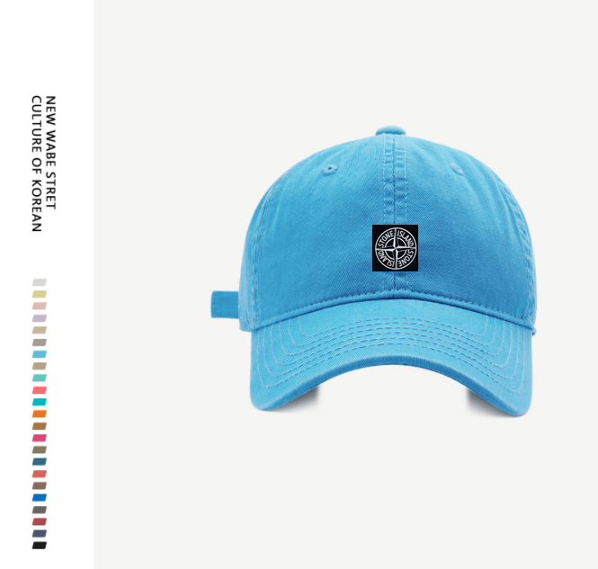 Genuine goods verified stone baseball cap compass embroidered peaked cap sun protection for men and women curved brim sun hat