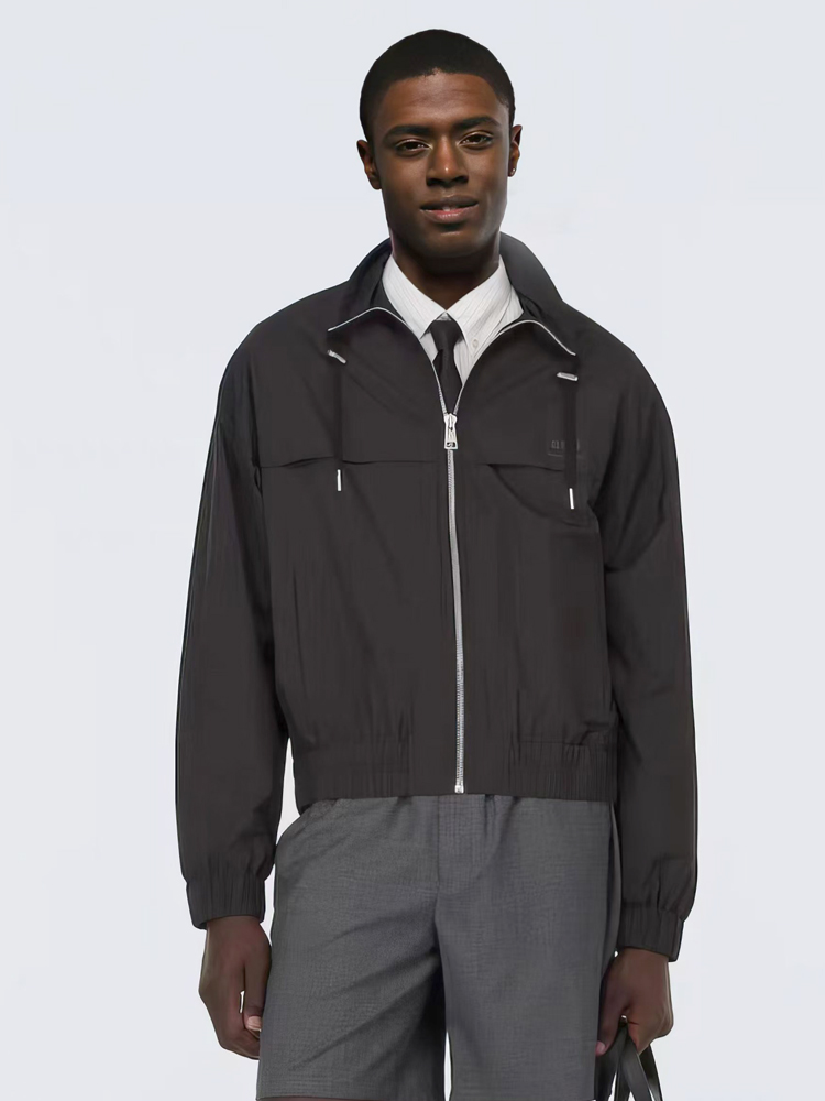 ami S*per luxury french designer model top couple outdoor chadesiel stand collar short lightweight jacket jacket