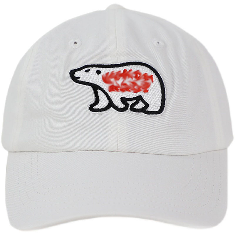 human made hat Japanese pig polar bear duck embroidered baseball cap soft top retro trendy peaked cap for women
