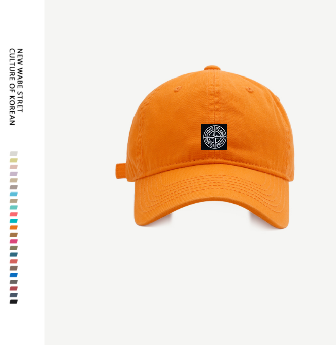 Genuine goods verified stone baseball cap compass embroidered peaked cap sun protection for men and women curved brim sun hat