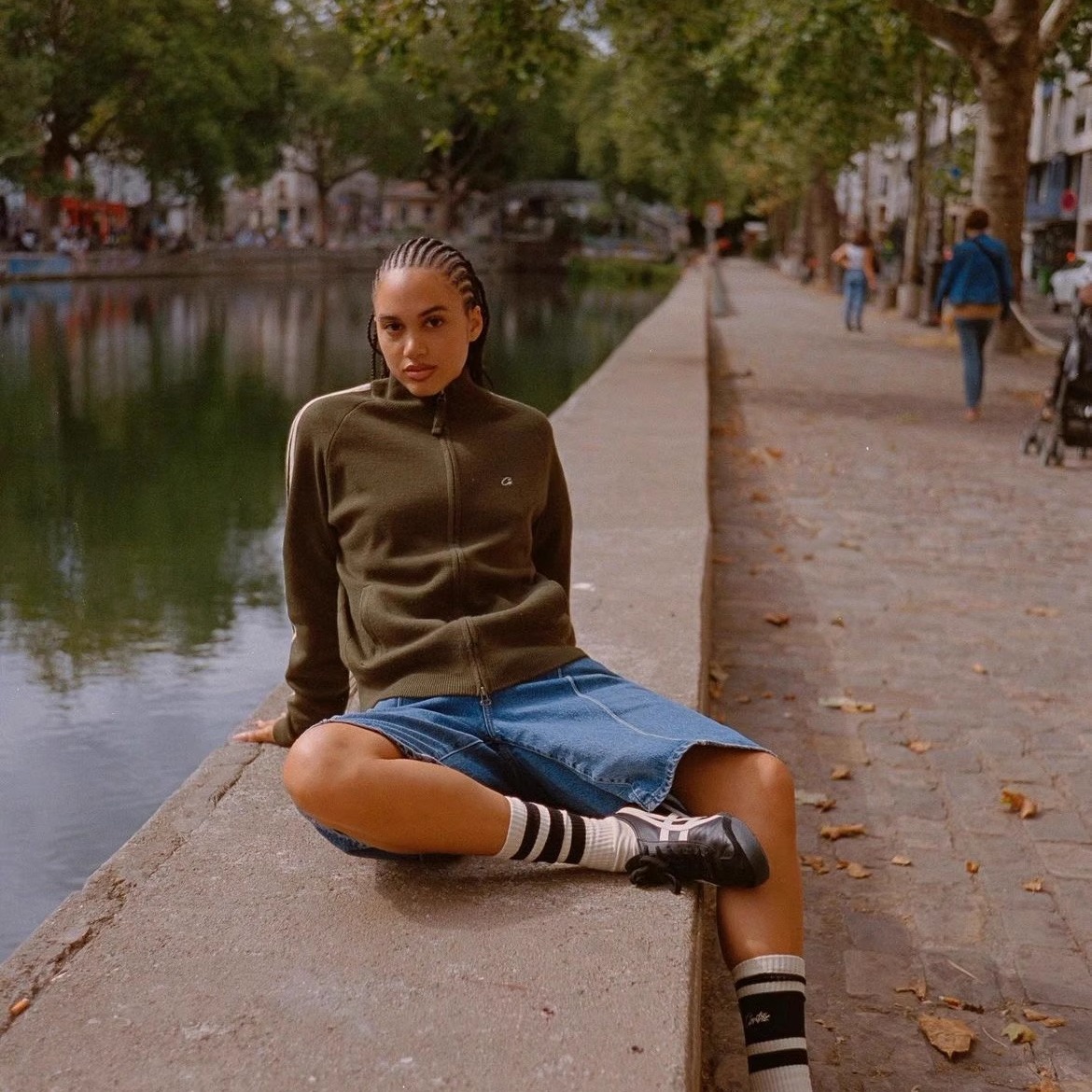 Corteiz American retro alphabet embroidered cardigan coat men’s and women’s spring and autumn loose casual zipper sweater