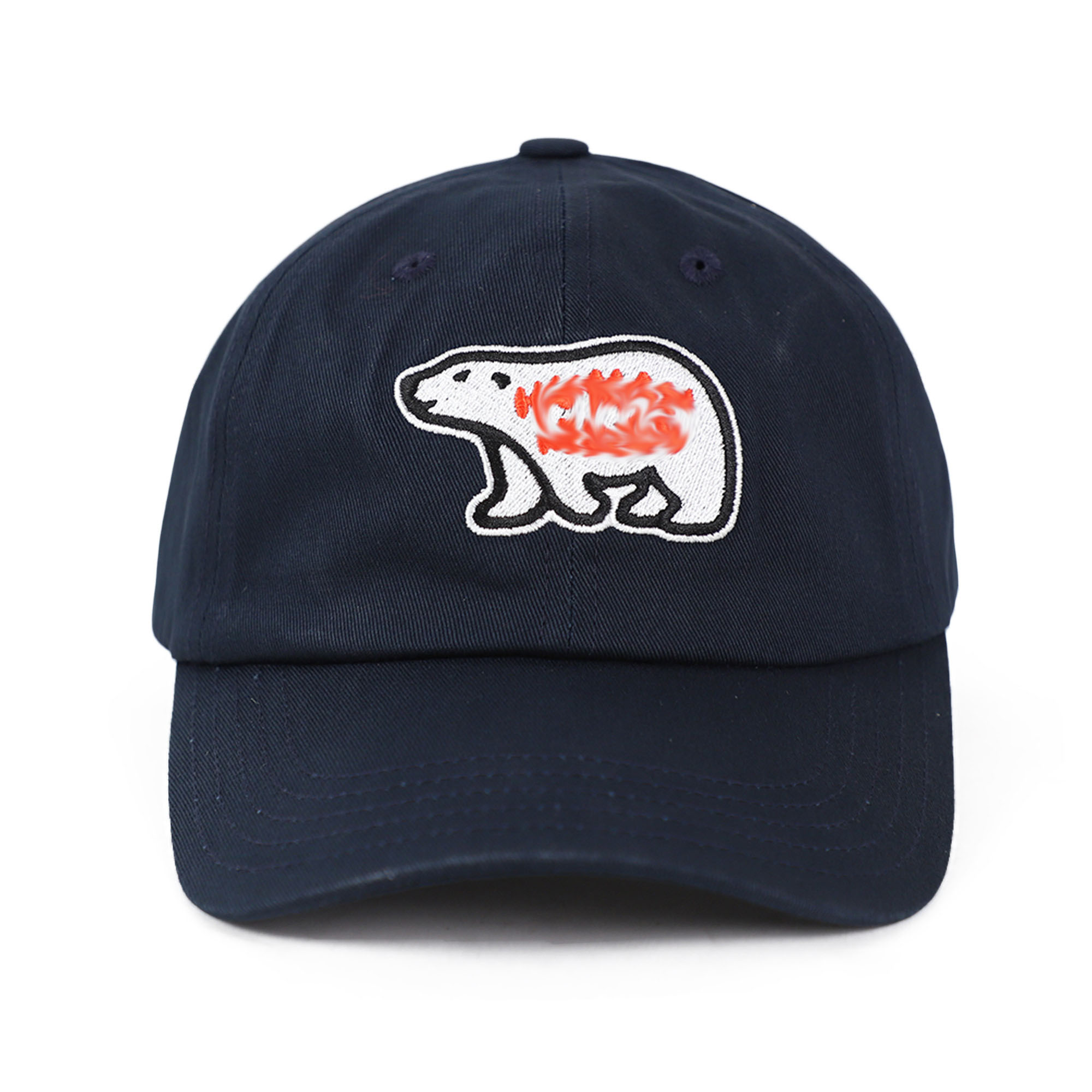 human made hat Japanese pig polar bear duck embroidered baseball cap soft top retro trendy peaked cap for women